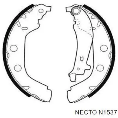 Задние барабанные колодки N1537 Necto