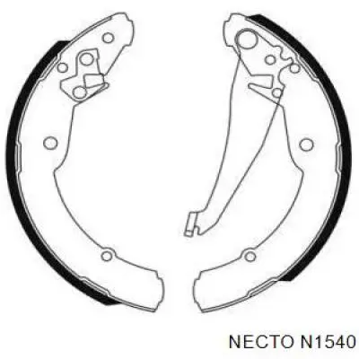 Задние барабанные колодки N1540 Necto