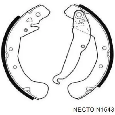 Задние барабанные колодки N1543 Necto