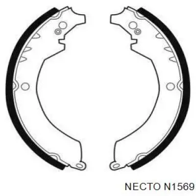 Задние барабанные колодки N1569 Necto