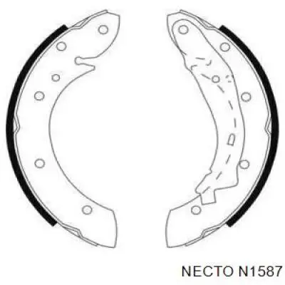 Задние барабанные колодки N1587 Necto