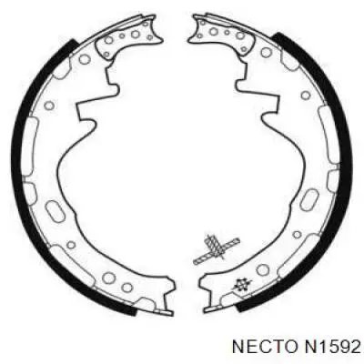 Задние барабанные колодки N1592 Necto