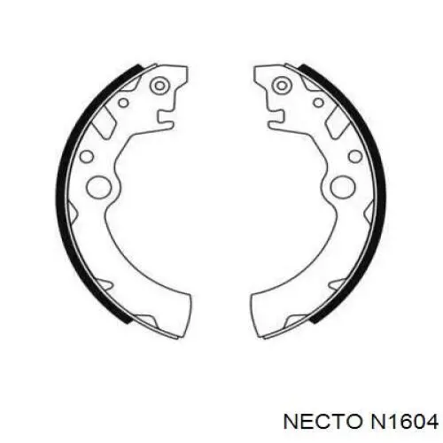 Задние барабанные колодки N1604 Necto