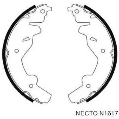 Задние барабанные колодки N1617 Necto