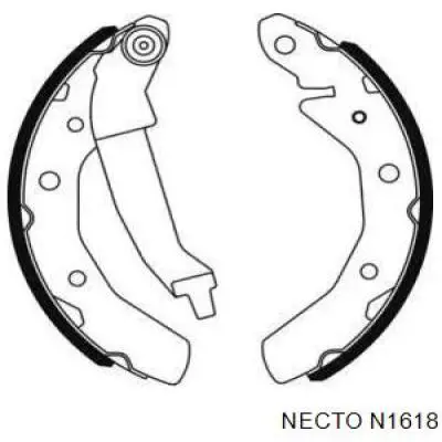 Задние барабанные колодки N1618 Necto