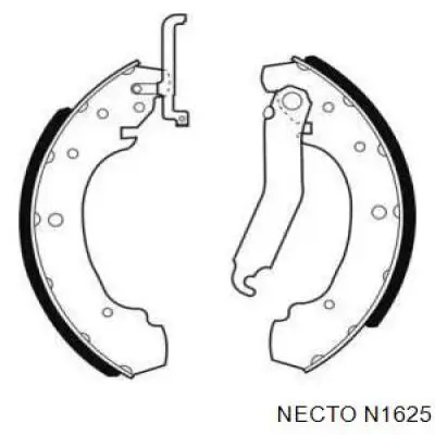 Задние барабанные колодки N1625 Necto