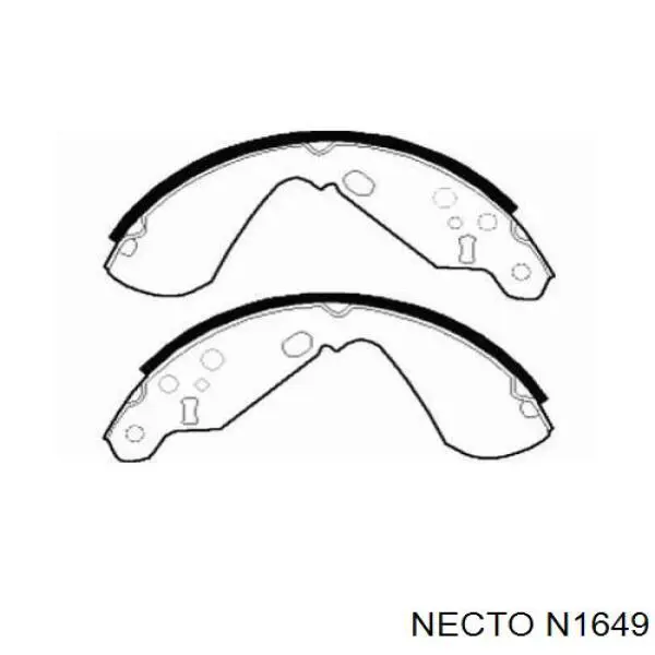 Задние барабанные колодки N1649 Necto