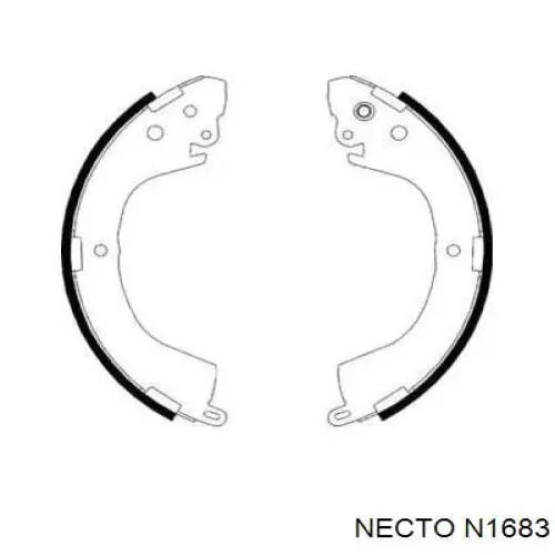 Задние барабанные колодки N1683 Necto