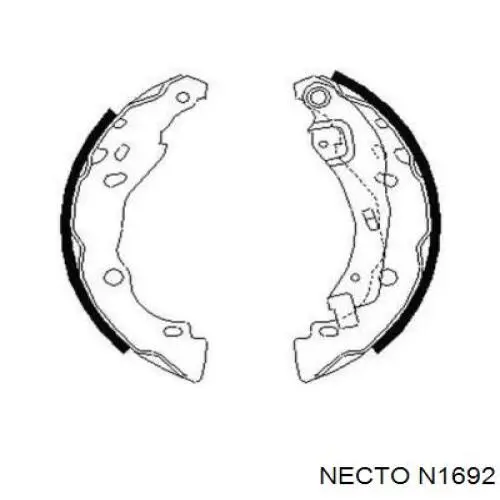 Задние барабанные колодки N1692 Necto