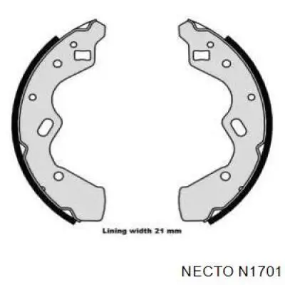 Задние барабанные колодки N1701 Necto