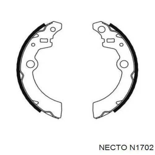 Задние барабанные колодки N1702 Necto