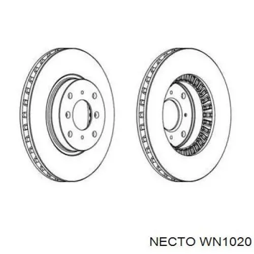 Передние тормозные диски WN1020 Necto