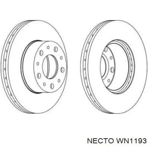 Тормоз дисковый передний WN1193 NECTO
