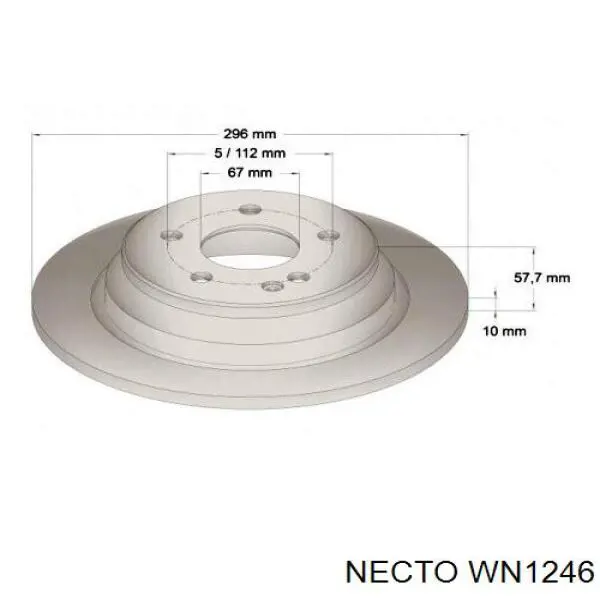 Тормозной диск WN1246 NECTO