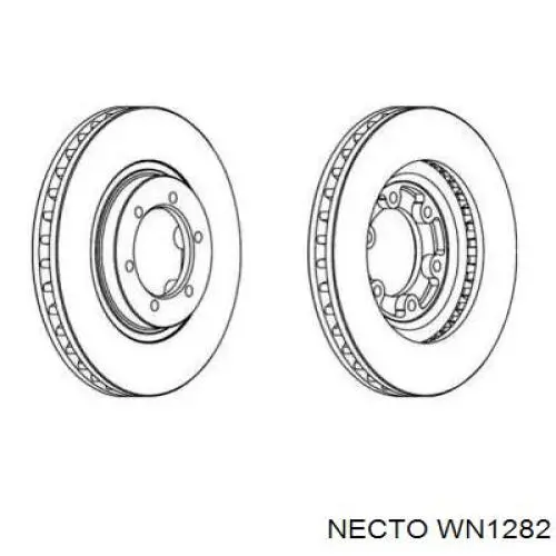 Передние тормозные диски WN1282 Necto