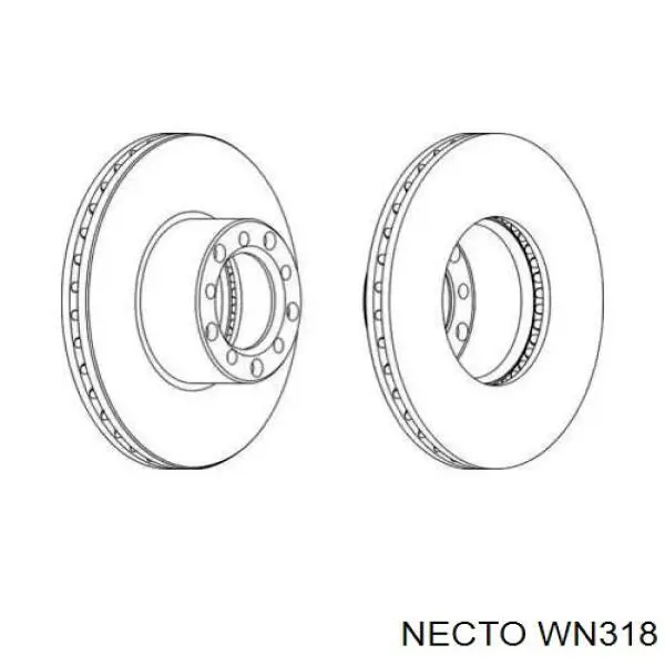 Передние тормозные диски WN318 Necto