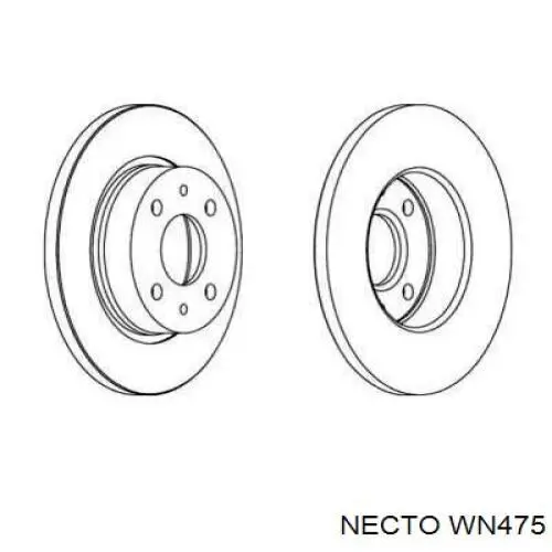 Передние тормозные диски WN475 Necto