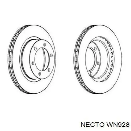 Передние тормозные диски WN928 Necto