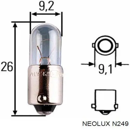 N249 Neolux лампочка