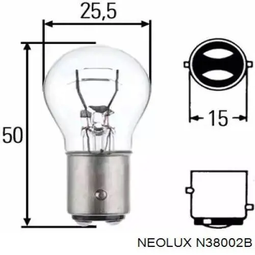 N380-02B Neolux lâmpada