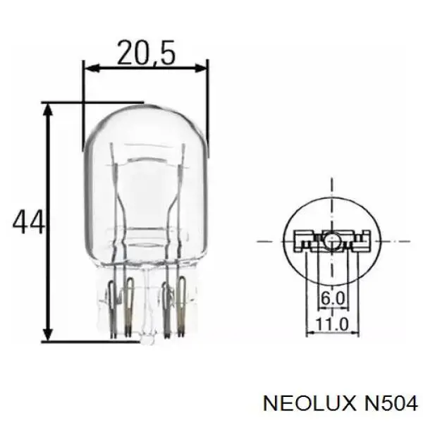 Lámpara, luz interior/cabina N504 Neolux