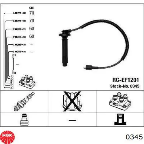 Провода зажигания NGK 0345 цена, от 52.66 USD