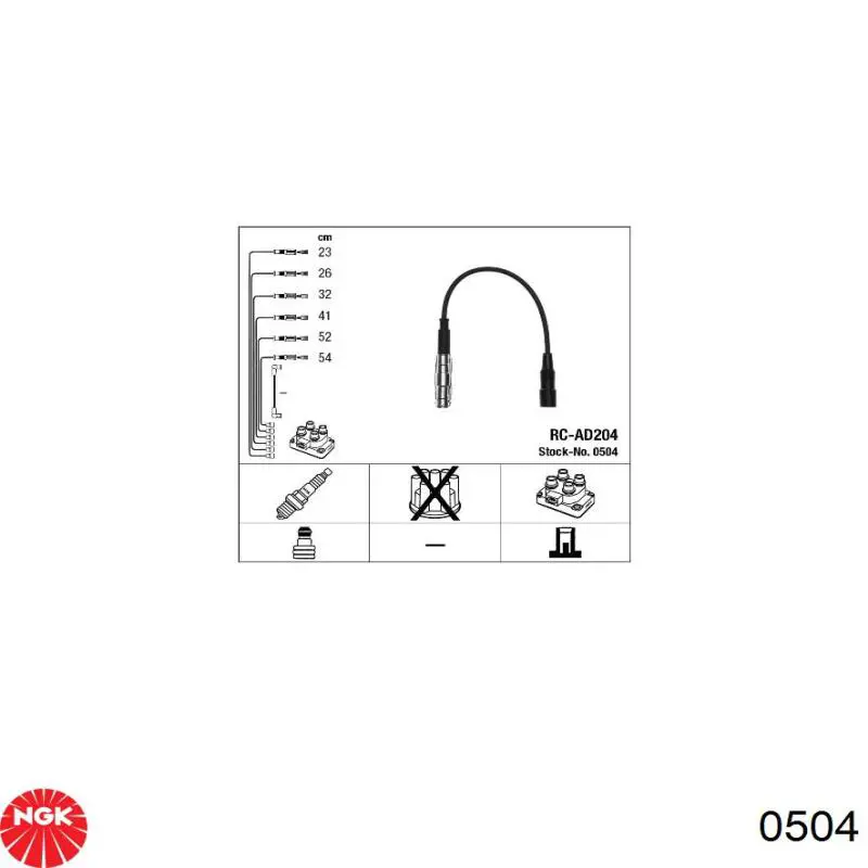 Провода зажигания NGK 0504 цена, от 82.36 USD