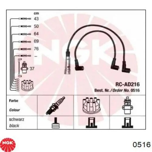 Высоковольтные провода 516 NGK