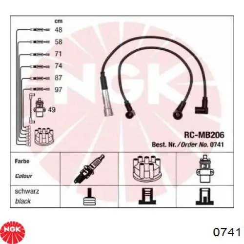 0741 NGK высоковольтные провода