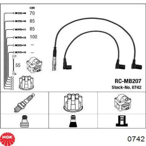 Провода зажигания NGK 742 цена, от 24.99 USD