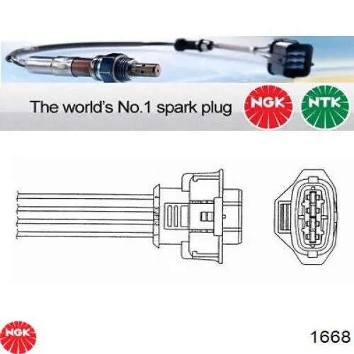 Датчик кислорода после катализатора 1668 NGK