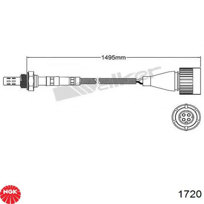 1720 NGK лямбда-зонд, датчик кислорода до катализатора