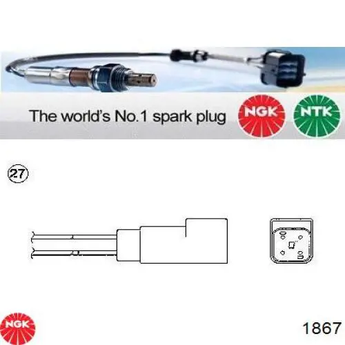 Sonda Lambda Sensor De Oxigeno Para Catalizador 1867 NGK