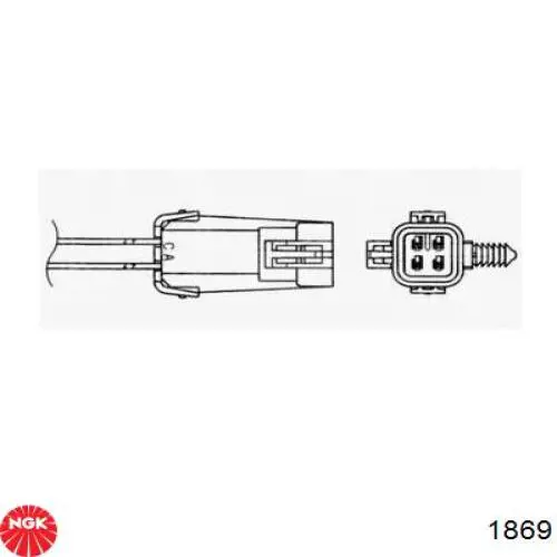 Sonda Lambda Sensor De Oxigeno Para Catalizador 1869 NGK