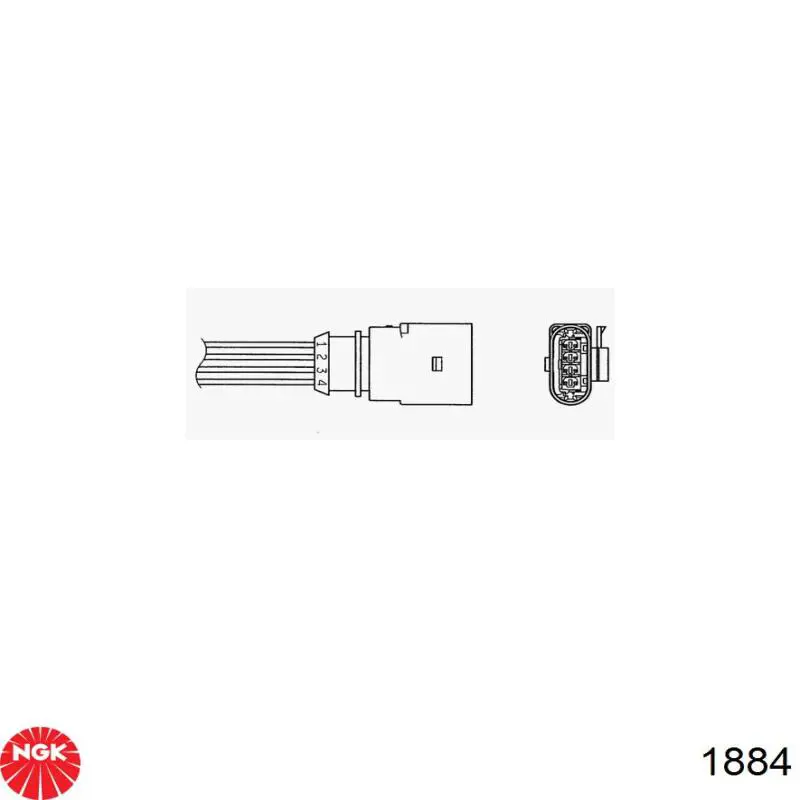 Sonda Lambda Sensor De Oxigeno Post Catalizador 1884 NGK
