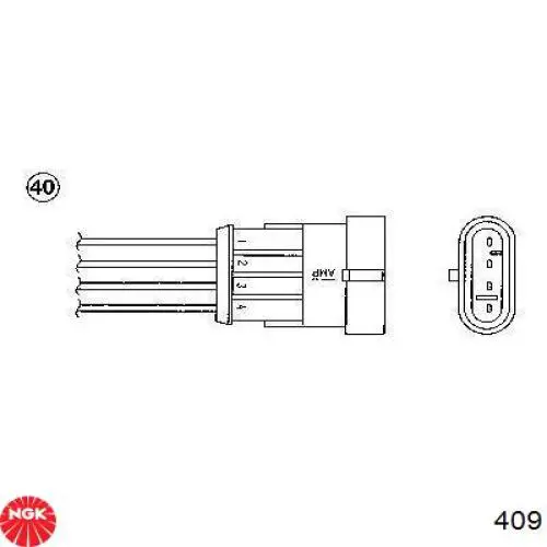 Датчик кислорода до катализатора 409 NGK