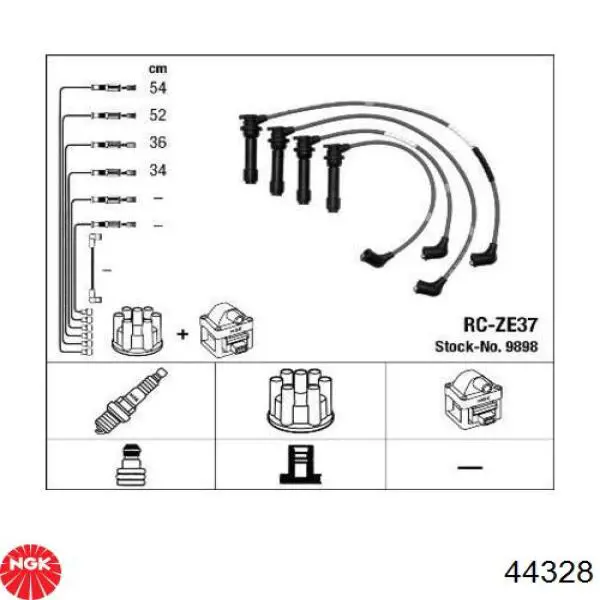 Провода зажигания NGK 44328 цена, от 49.01 USD