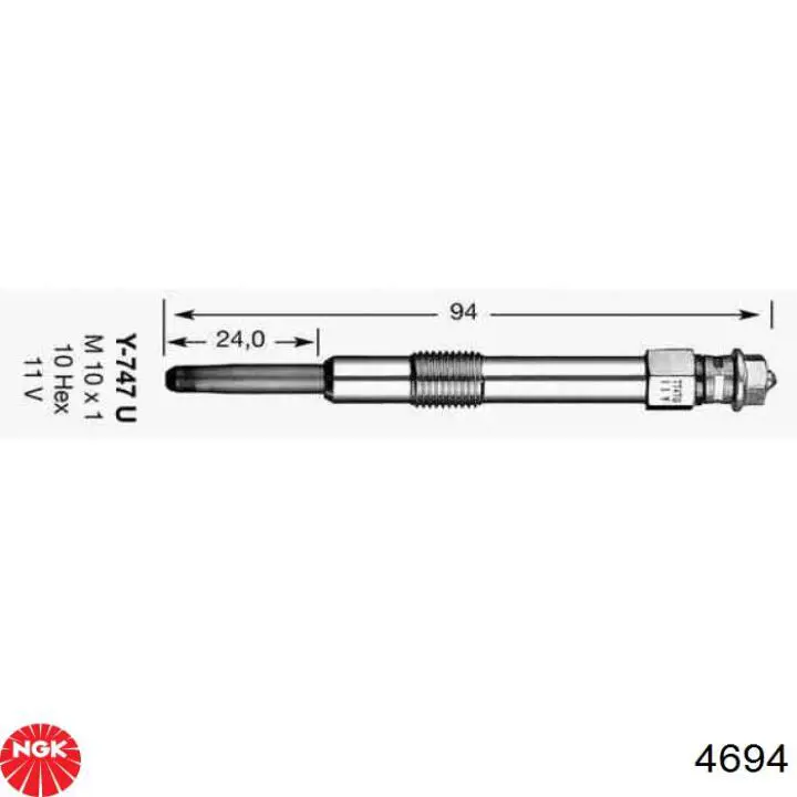 Свечи накала NGK 4694 цена, от 5.99 USD