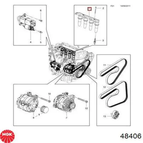 Катушка Peugeot/Citroen 96476983