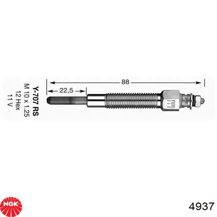 Свечи накала 4937 NGK