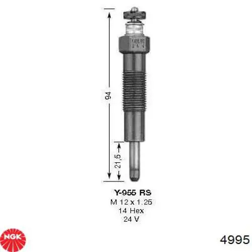 Свечи накала Y955RS NGK