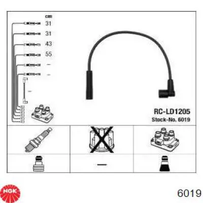 RCLD1205 NGK высоковольтные провода