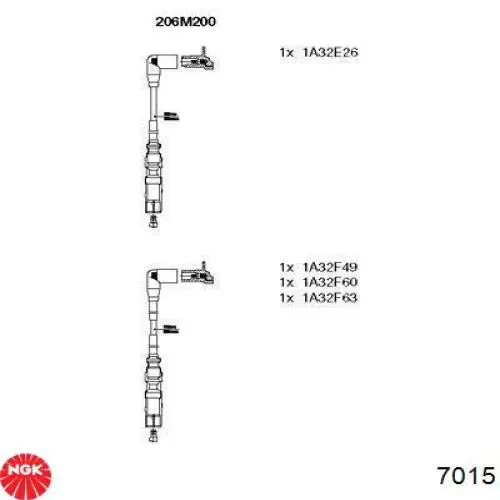 Купить 7015 NGK Провода высокого напряжения