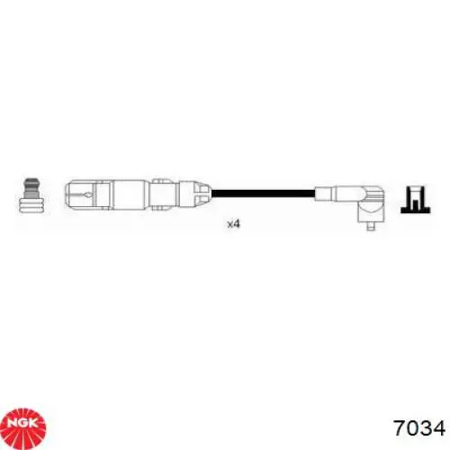 Высоковольтные провода 7034 NGK