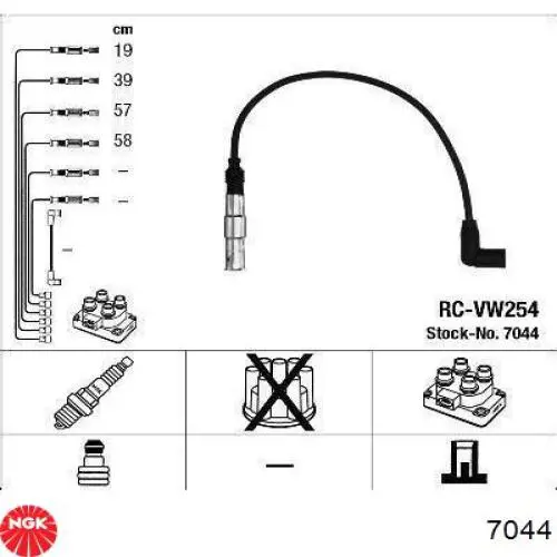Провода зажигания NGK 7044 цена, от 32.14 USD