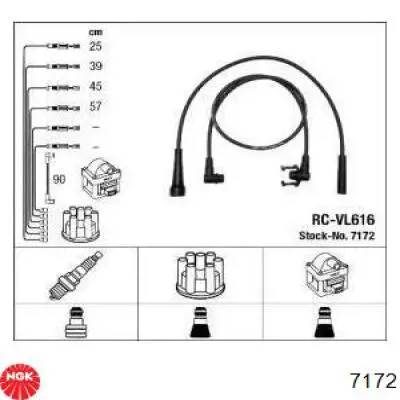Высоковольтные провода 7172 NGK