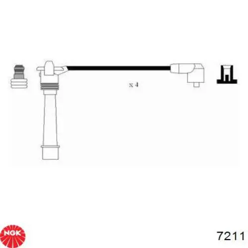 Высоковольтные провода 7211 NGK