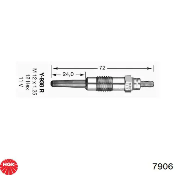 Свечи накала NGK 7906 цена, от 8.00 USD