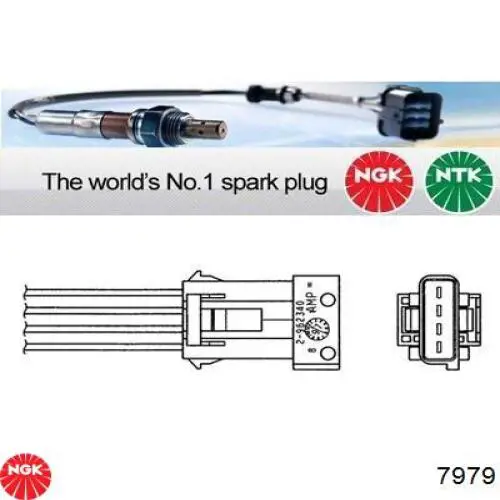 Лямбдазонд, датчик кислорода после катализатора NGK 7979 цена, от 32.33 USD