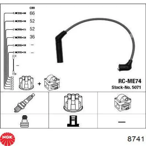 8741 NGK высоковольтные провода